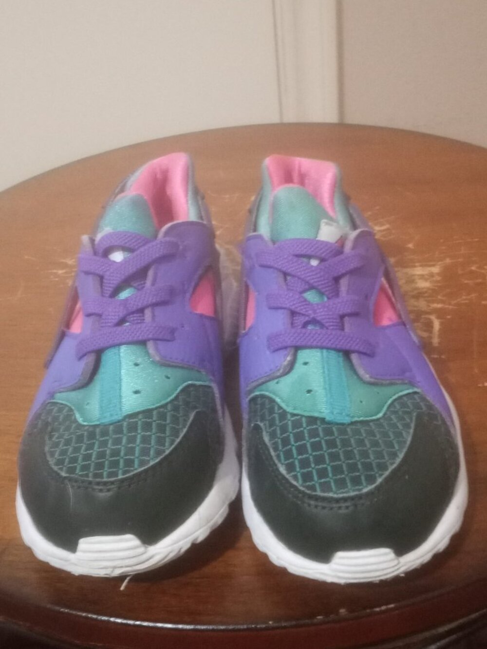 Nike Toddler Huarache Run Ultra Green/Purple Running Sneakers SZ 10C BQ7098-300 - Picture 5 of 13